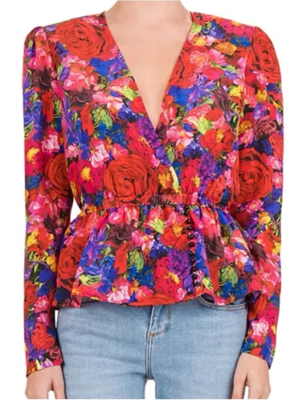 THE KOOPLES Summer Night Floral Blouse